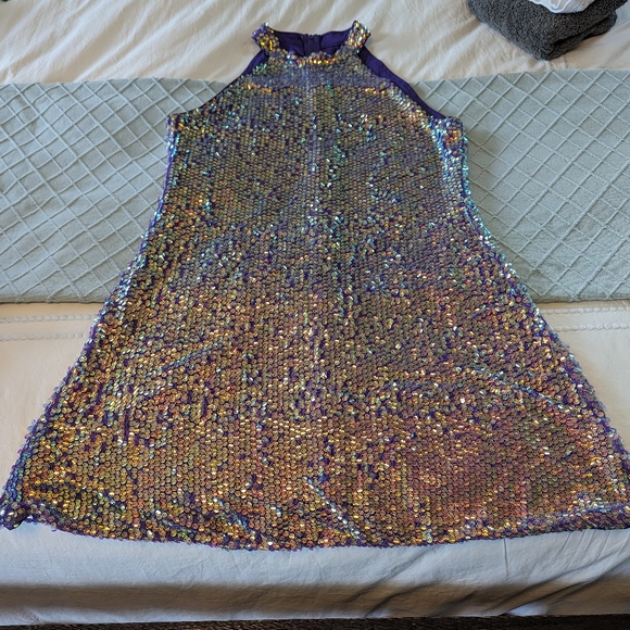 SHEIN BAE sequin halter neck zip back dress - Picture 7 of 10